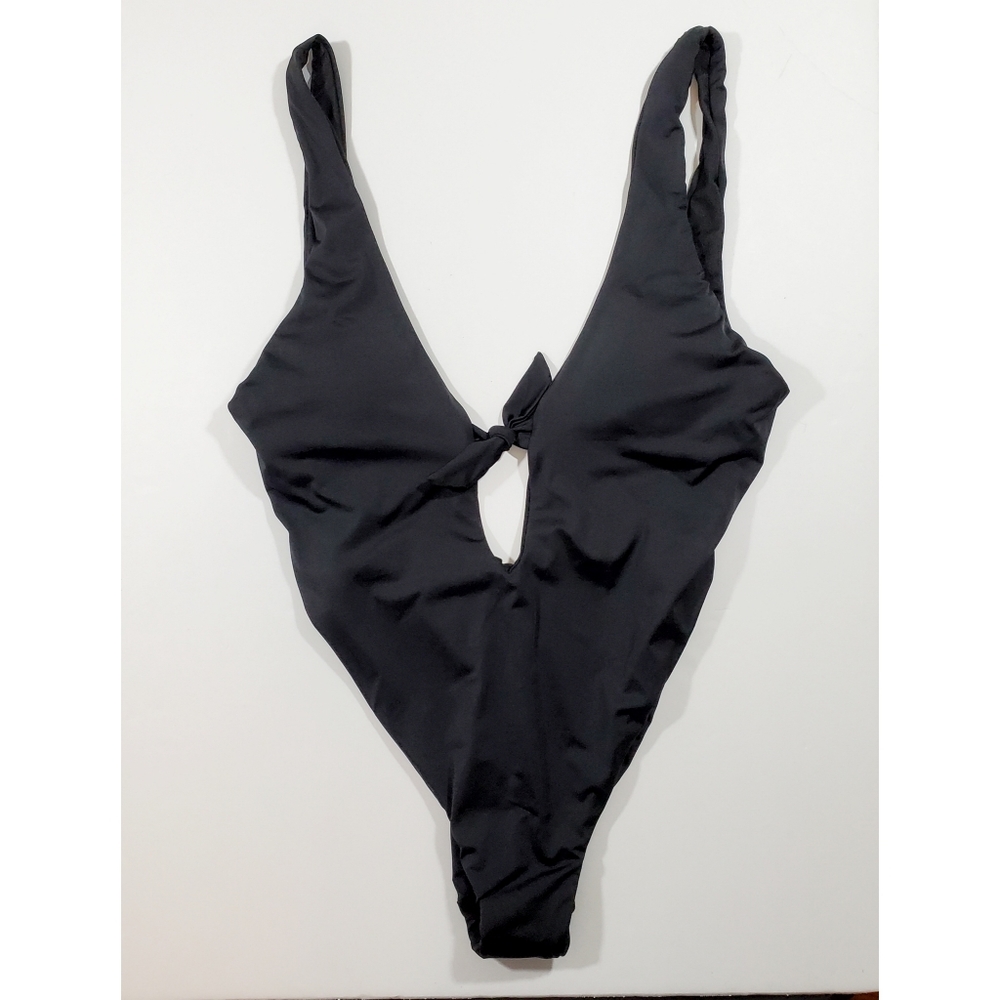 NWT Bikini Lab Plunge Bow Front One Peice Swimsuit - Picture 2 of 13